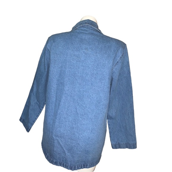 The Blue Denim Rodeo Cowgirl Western Blazer Jacket, Size L - Picture 12 of 16